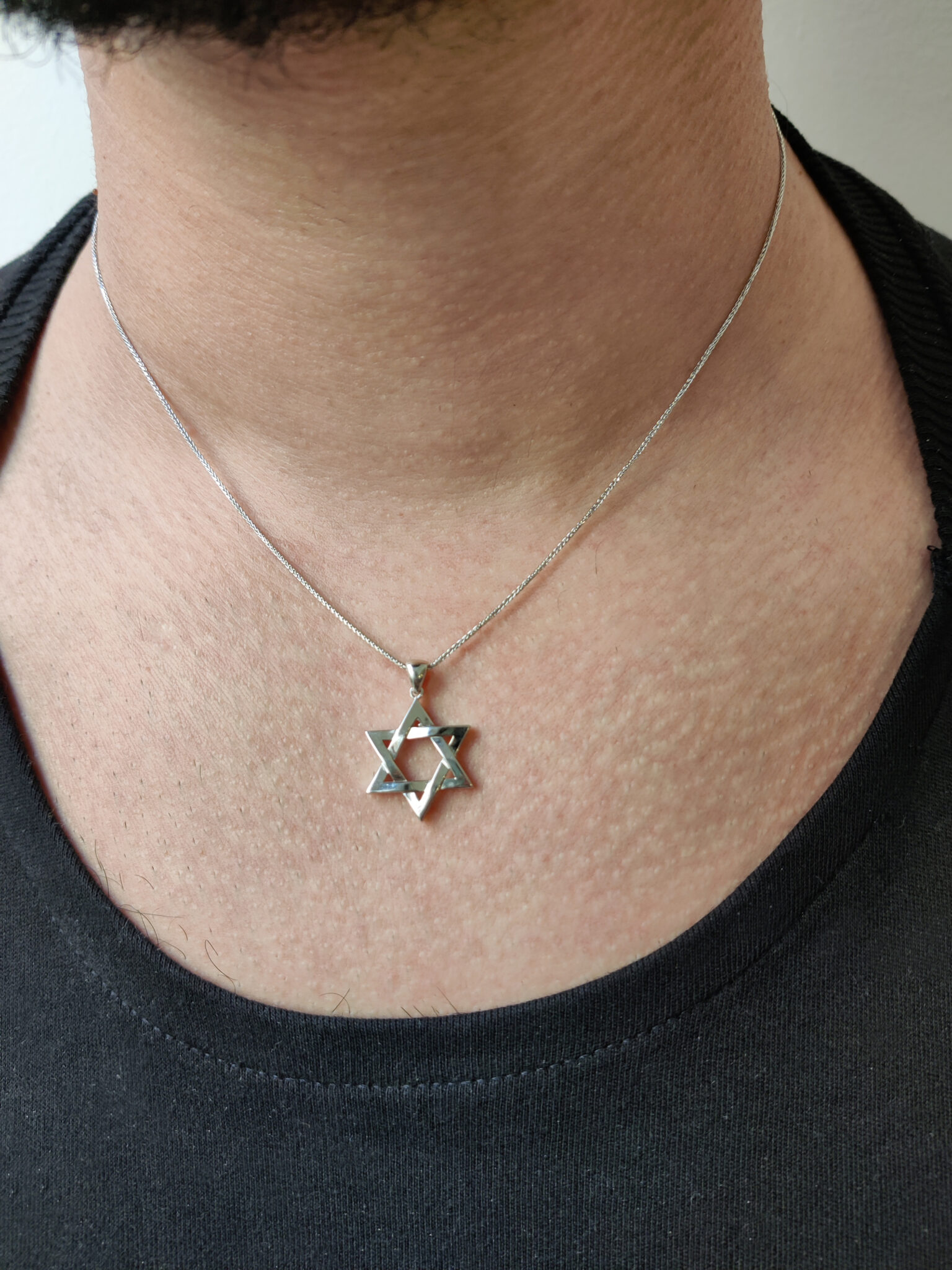 Amazing White Gold Star of David Pendant