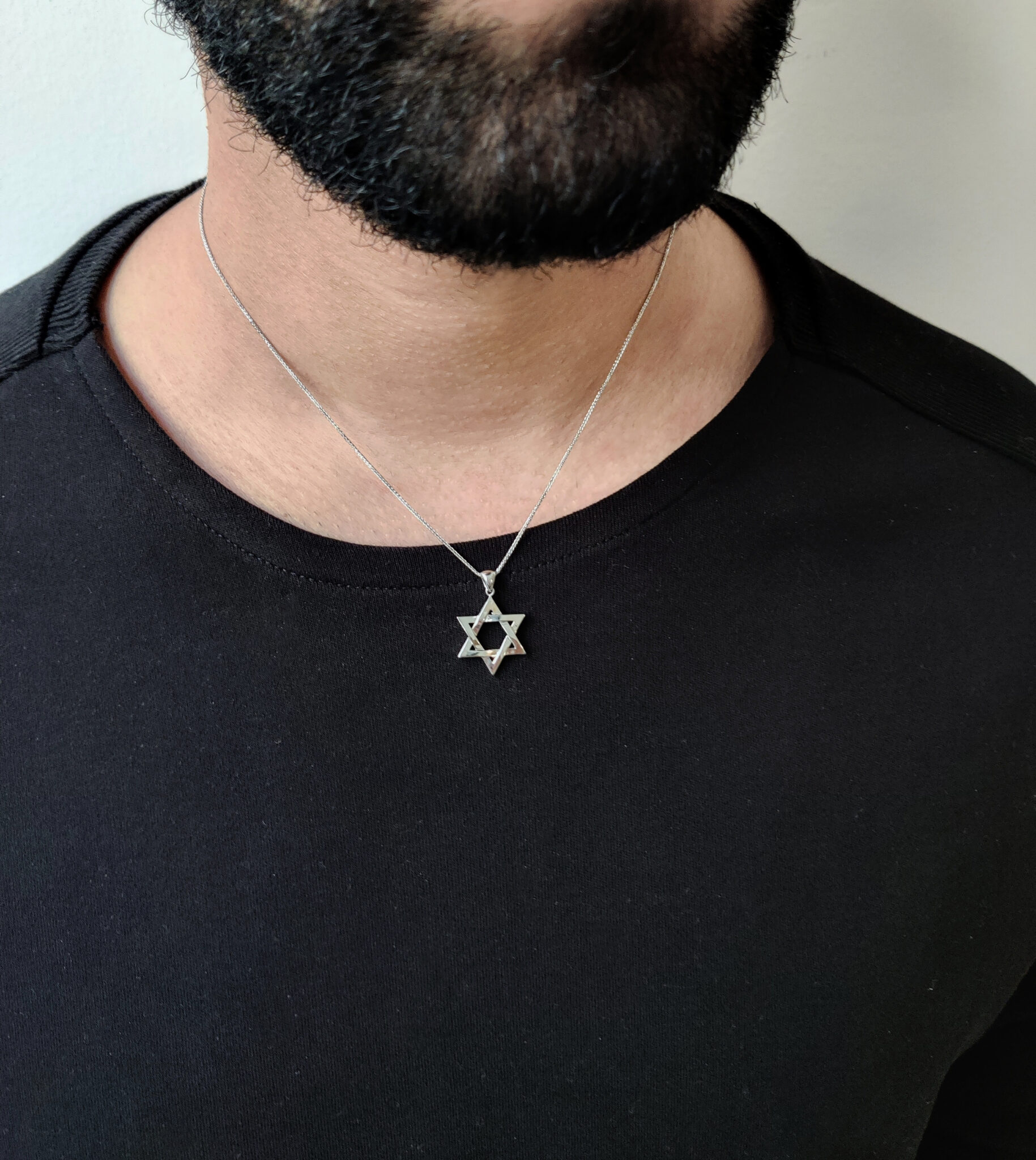 Amazing White Gold Star of David Pendant