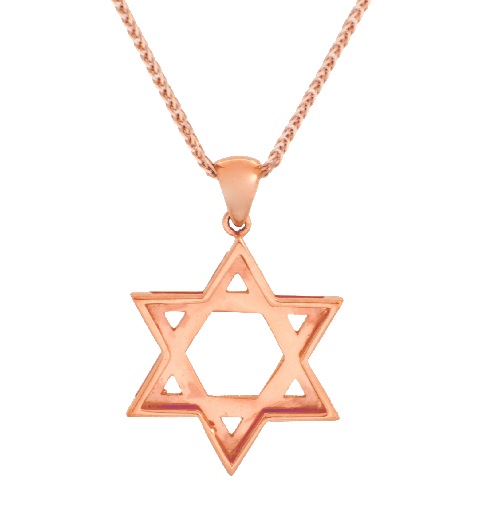 Amazing White Gold Star of David Pendant