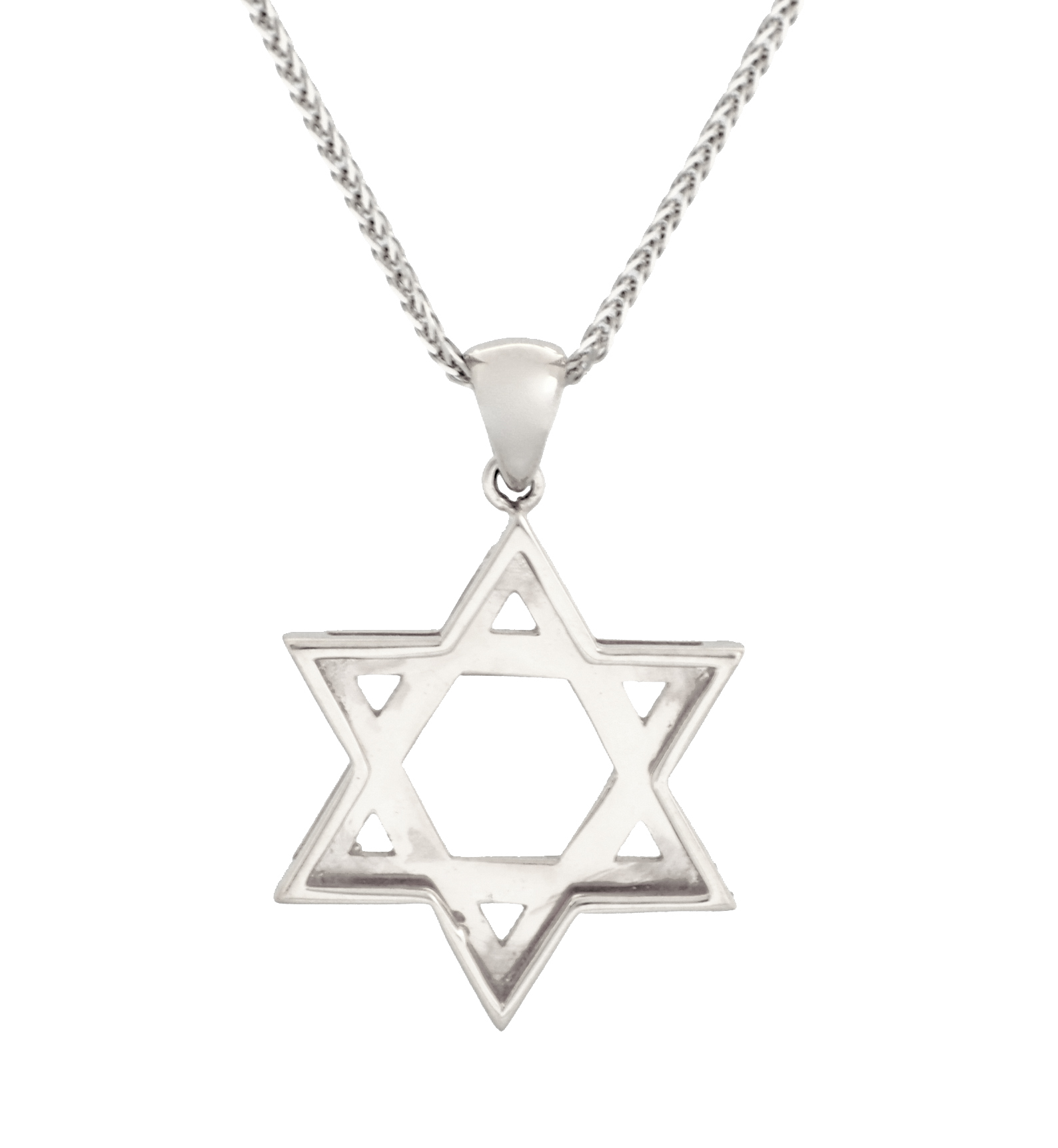 Amazing White Gold Star of David Pendant