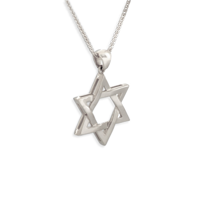 Amazing White Gold Star of David Pendant
