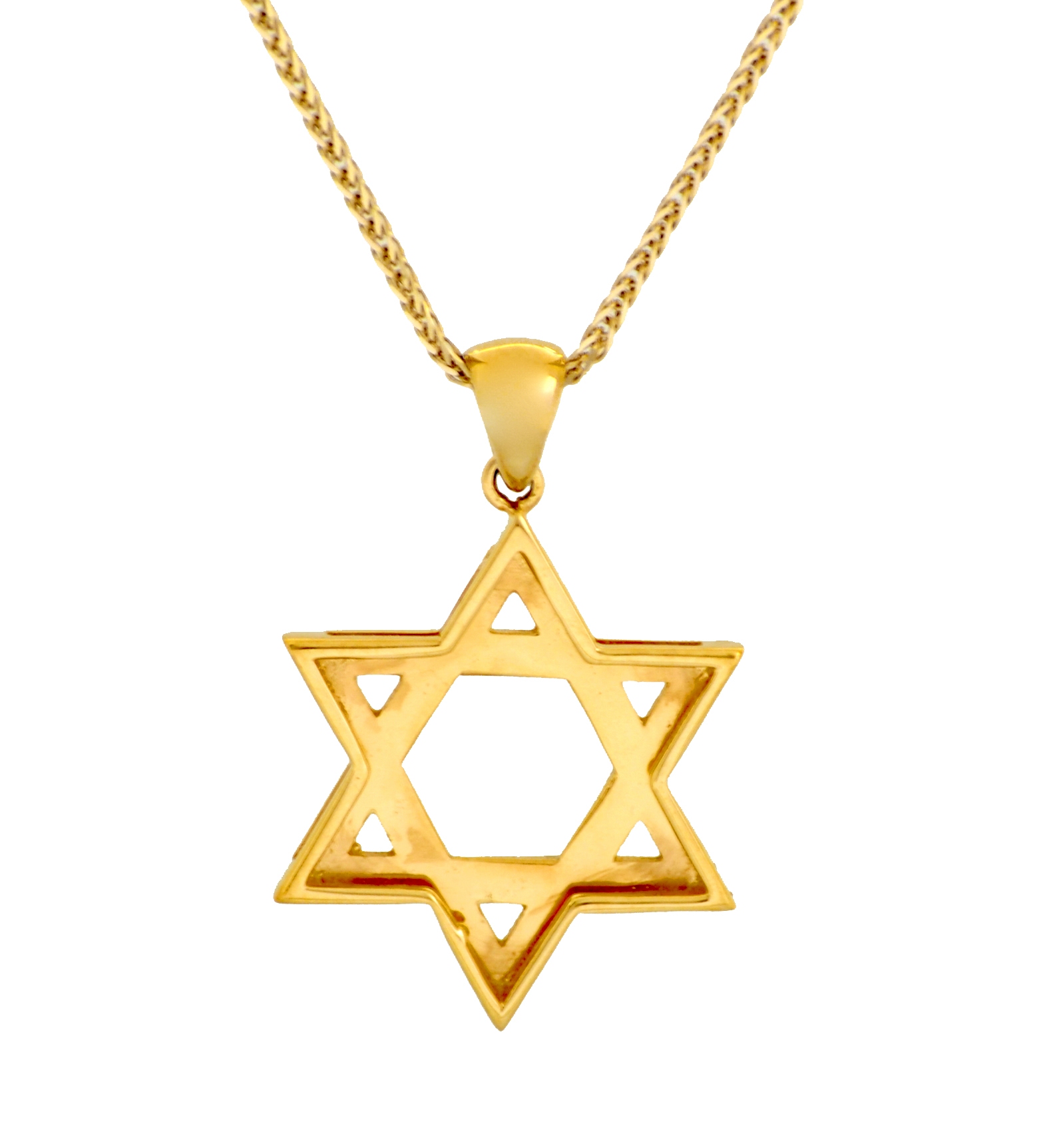 Amazing White Gold Star of David Pendant