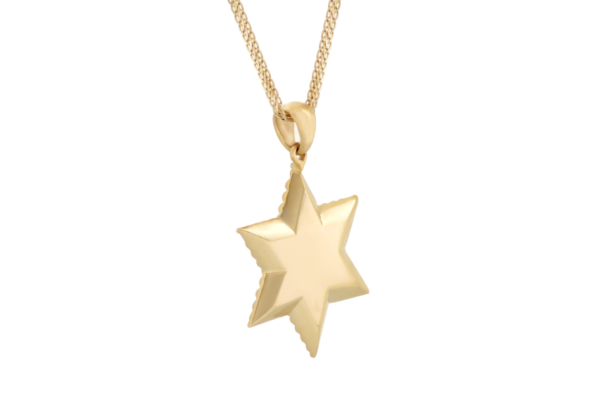 Amazing Jerusalem- Star of David Pendant- Gold
