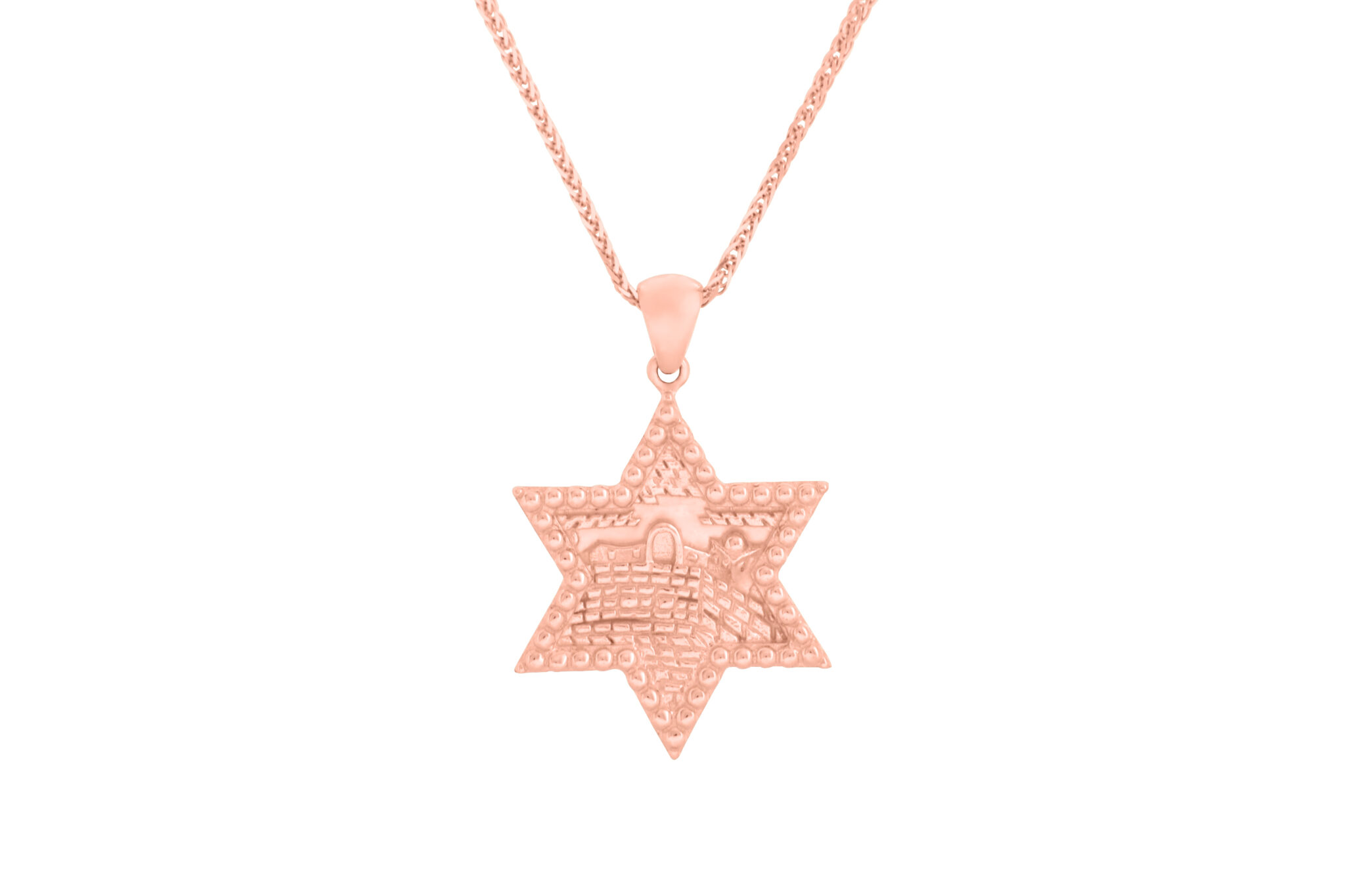 Amazing Jerusalem- Star of David Pendant- Gold