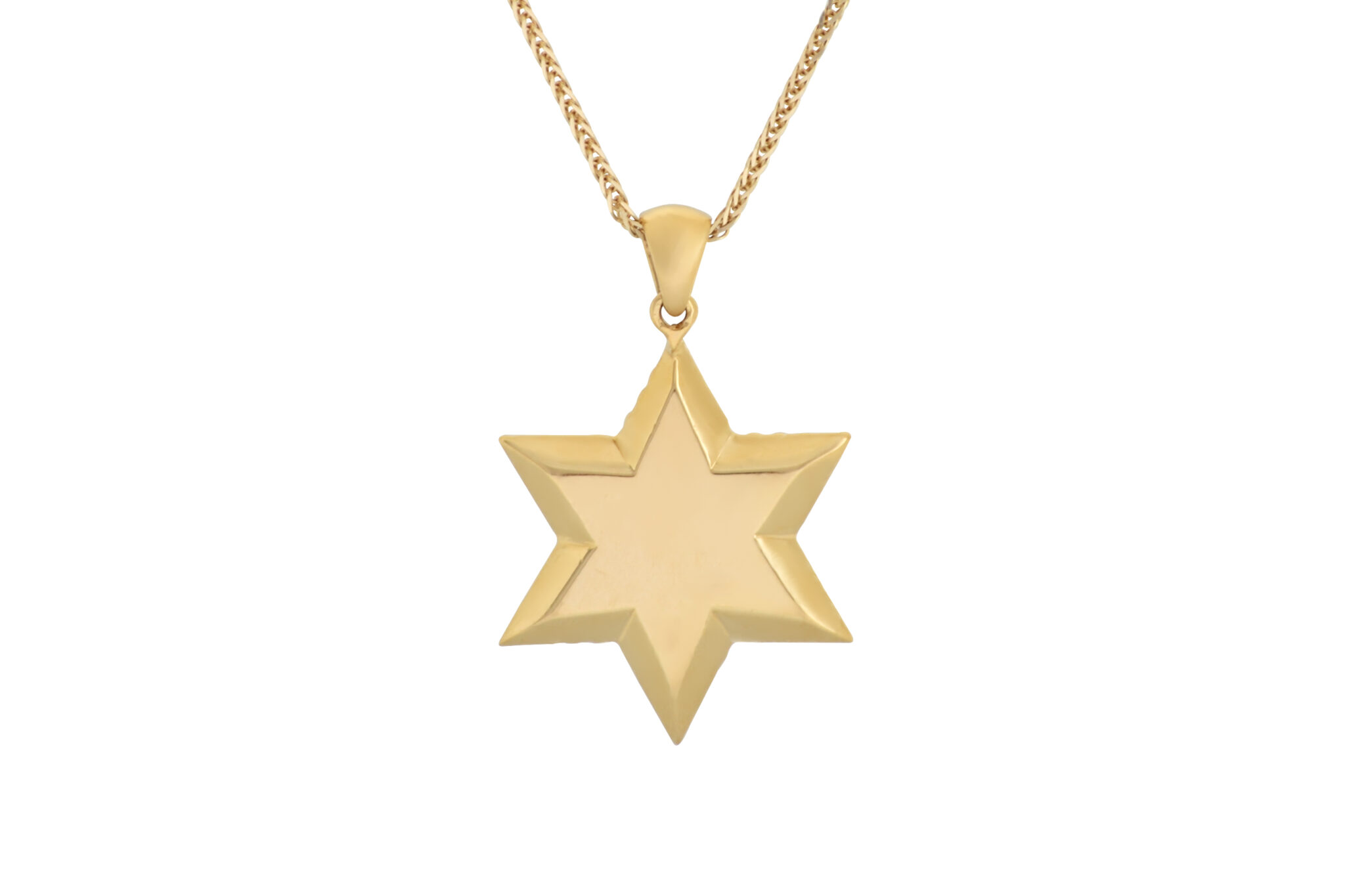 Amazing Jerusalem- Star of David Pendant- Gold