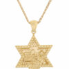 Amazing Jerusalem- Star of David Pendant- Gold