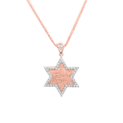 Gorgeous Jerusalem- Star of David Pendant- Diamonds/Gold