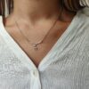 Women’s Diamond Chai Necklace Made From 14K Soild Gold