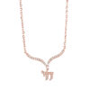 Women’s Diamond Chai Necklace Made From 14K Soild Gold