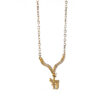 Women’s Diamond Chai Necklace Made From 14K Soild Gold
