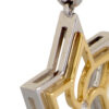 Big Swirly Contemporary White Gold Magen David Pendant