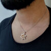 Big Swirly Contemporary White Gold Magen David Pendant