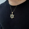Chai and Star of David 14K Gold Unique Pendant