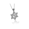 Extra Large 14K Gold Star of David with Chai Pendant