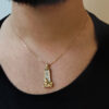 Gold 14K Necklace with Diamonds Shaddai Lions