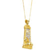 Gold 14K Necklace with Diamonds Shaddai Lions