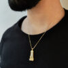 Gold 14K Necklace with Diamonds Shaddai Lions