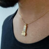 Gold 14K Necklace with Diamonds Shaddai Lions