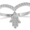 Amazing Diamond Hamsa 14k Ring