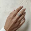 14k Yellow Gold Hamsa Ring with White Diamonds