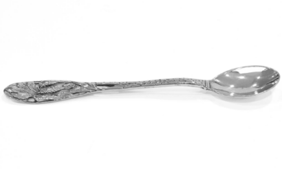 Mid-Size Flower Handle Sterling Silver Spoon