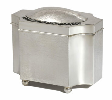 Unique Shape Sterling Silver Hammered Etrog Case