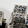 Sterling Silver Personalized Blue Enamel Color Tefillin Cases