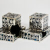 Sterling Silver Personalized Blue Enamel Color Tefillin Cases