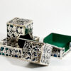 Sterling Silver Personalized Blue Enamel Color Tefillin Cases