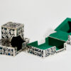 Sterling Silver Personalized Blue Enamel Color Tefillin Cases