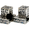 Sterling Silver Personalized Blue Enamel Color Tefillin Cases