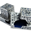 Sterling Silver Personalized Blue Enamel Color Tefillin Cases