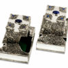 Luxurious Filigree and Stones Sterling Silver Tefillin Covers