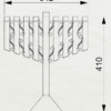 Special Modern Large Chabad Menorah from Sterling Silver