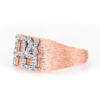 14K Yellow Gold Brushed Hebrew ‘Ahava’ Diamond Ring