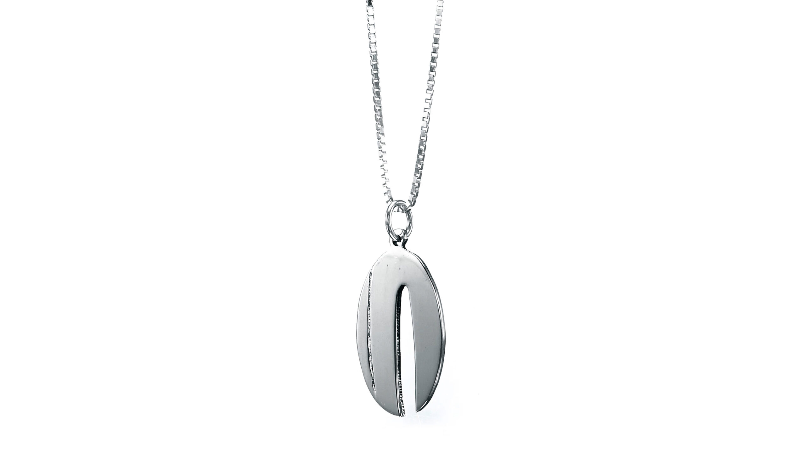 Sterling Silver Modern Round Shape Chai Pendant