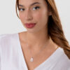 Sterling Silver Modern Round Shape Chai Pendant