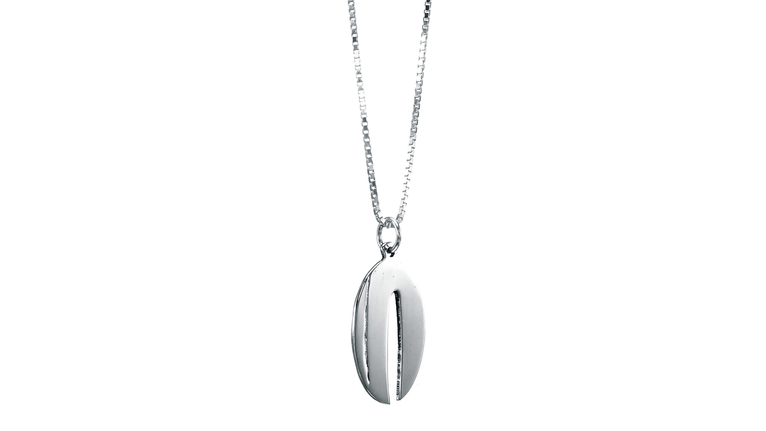 Sterling Silver Modern Round Shape Chai Pendant