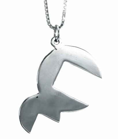 Silver Child Chai Pendant Inspired by Iconic Pacman Game