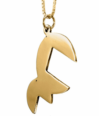 14K Gold Chai Necklace Inspired by the Legendary Pacman Game
