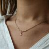 Sparkling Necklace Gold Star of David Diamond 14k yellow