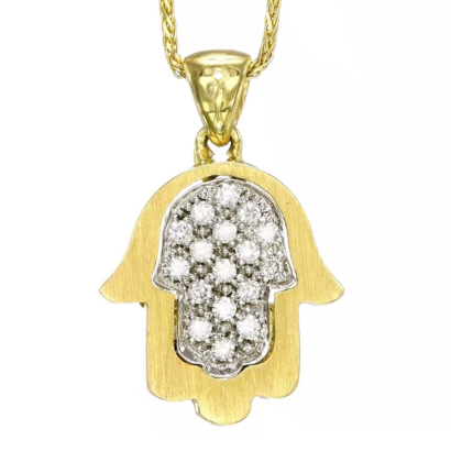 Stunning Gold Hamsa Necklace Hamsa