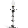 Tall Flower Shape Stones Candle Holders From Sterling Silver