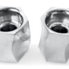 Pure Silver Tea Light Candlesticks in Contemporary Curled Design