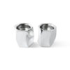 Pure Silver Tea Light Candlesticks in Contemporary Curled Design