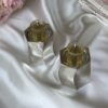 Pure Silver Tea Light Candlesticks in Contemporary Curled Design