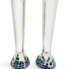 Personalized Jerusalem Sterling Silver Shabbat Candlesticks