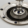 Magnificent Silver Elijah Cup with Filigree and Blue Lapis Stones
