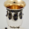 Magnificent Silver Elijah Cup with Filigree and Blue Lapis Stones