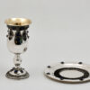 Magnificent Silver Elijah Cup with Filigree and Blue Lapis Stones